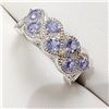 Image 2 : SILVER TANZANITE(1.5CT) RING SIZE 6.5