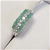 Image 2 : SILVER SAKOTA EMERALD WHITE TOPAZ(1.3CT) RING 7.25