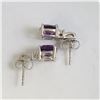 Image 2 : SILVER AMETHYST EARRINGS