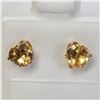 Image 1 : 14K  ROSE QUARTZ(0.1CT) EARRINGS