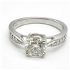 Image 1 : SILVER MOISSANITE (ROUND 7.5 & 1.5 MM)(1.48CT) RING SIZE 6.5