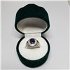 Image 2 : SILVER SAPPHIRE RING (WEIGHT 7.24G)