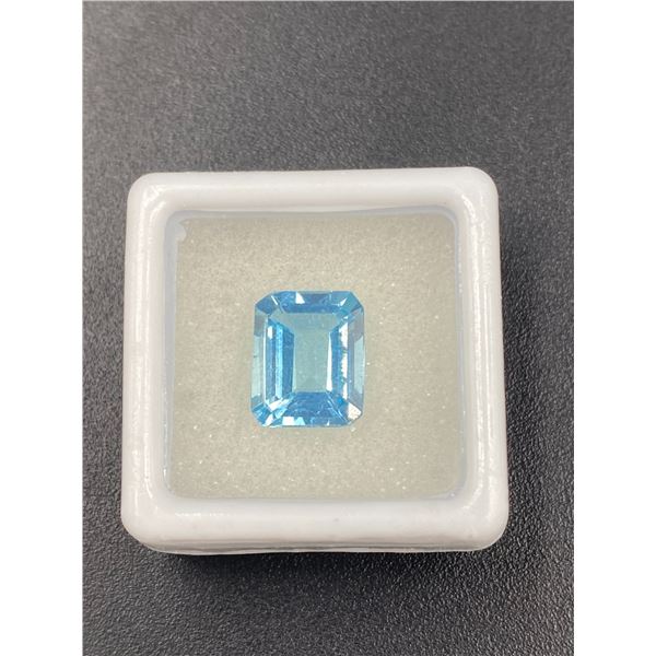 SKY BLUE TOPAZ 5.10CT, 11.0 X 9.0 X 5.5MM, EMERALD CUT,, VVS CLARITY, EYE CLEAN, BRAZIL
