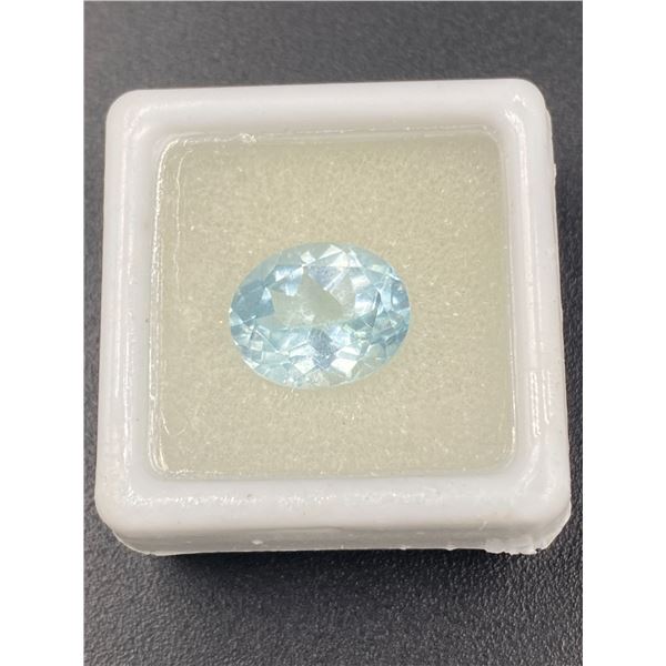BLUE SKY TOPAZ 5.865CT, 11.98 X 10.02 X 6.46MM, OVAL CUT, LOUPE CLEAN CLARITY, BRAZIL