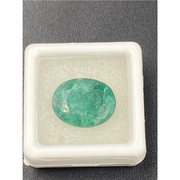 HUGE NATURAL EMERALD 11.205CT, 16.09 X 12.51 X 7.47MM, OVAL CUT, TRANSLUCENT, BRAZIL, UNTREATED