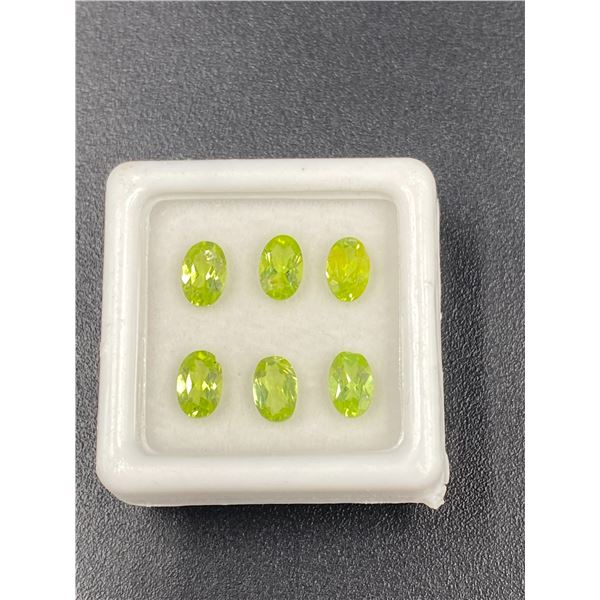 NATURAL PERIDOT 2.785CT, 6 X 4MM CALIBRATED FOR JEWELRY, OVA CUT, VVS CLARITY, BRAZIL, UNTREATED