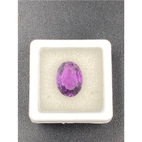 DARK PURPLE AMETHYST 5.605CT, 13.23 X 9.77 X 6.93MM, OVAL CUT, LOUPE CLEAN CLARITY, URUGUAY,