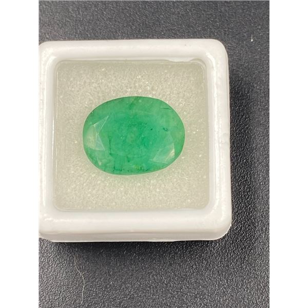 HUGE NATURAL EMERALD 10.10CT, 15.65 X 12.28 X 7.03MM, OVAL CUT, VS CLARITY, BRAZIL, COO