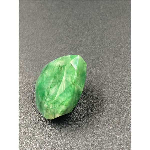 MINERAL POLISHED EMERALD 50.78CT, 27.29 X 21.60 X 14.87MM, PEAR CUT, BRAZIL, UNTREATED