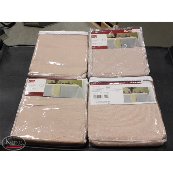 LOT OF 4 ASSORTED COLOUR TABLE CLOTHS