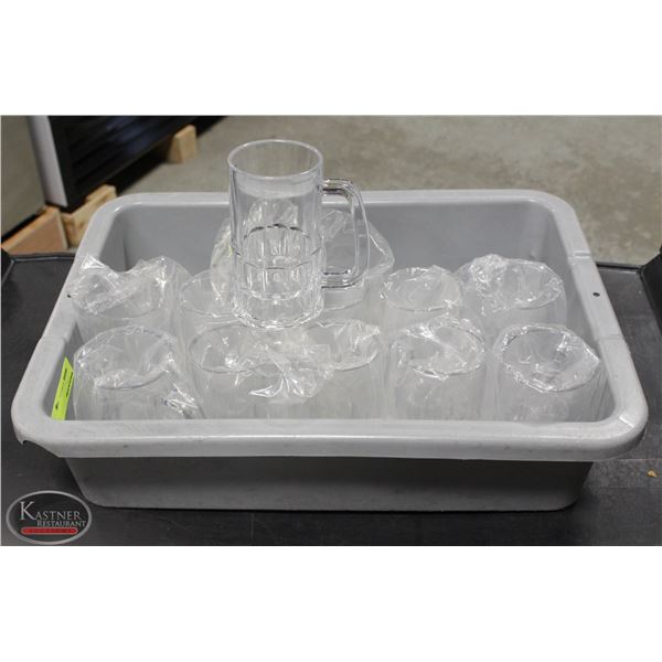 BUS TRAY OF 12 POLYCARB SCHOONERS