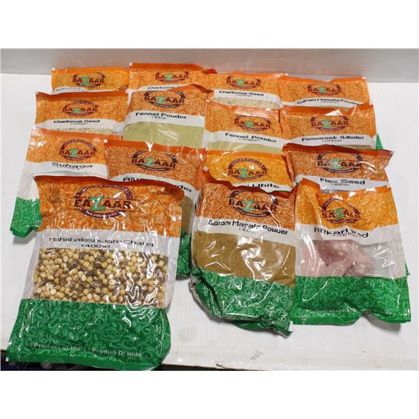 FLAT OF 15 PACKS OF ASSORTED SPICES