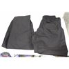 Image 1 : 2 PAIR BLACK CHEFS PANTS ADJUSTABLE WAIST SIZE M
