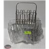 LOT OF 6 CHROME WIRE JELLY PACK HOLDERS