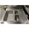 Image 2 : STAINLESS STEEL HOT FOOD TABLE W/ FULL SIZE INSERT