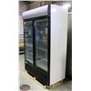 Image 2 : NEW 1075L UPRIGHT HINGED DOUBLE GLASS DOOR COOLER