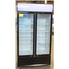 NEW 1000L UPRIGHT HINGED DOUBLE GLASS DOOR COOLER