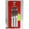 NEW 3 PK OF MUNDIAL 4" PARING KNIVES W/ WHITE