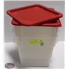 GROUP OF TWO 8QT CARLISLE DRY INGREDIENT BINS