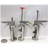 LOT OF 3 STAINLESS STEEL SAUCE DISPENSER GUNS