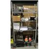 Image 1 : 3' GREY WIRE STORAGE RACK ON CASTORS -4 TIER