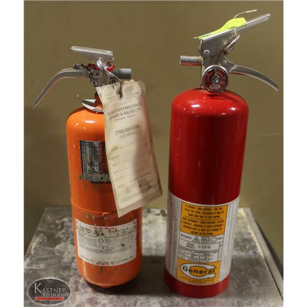 2 ABC FULLY CHARGED FIRE EXTINGUISHERS