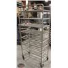 8 TIER TUBULAR RACK ON CASTORS