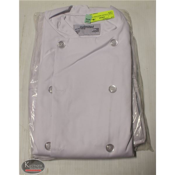 2 CULINARY WHITE SHIRTS SIZE LARGE