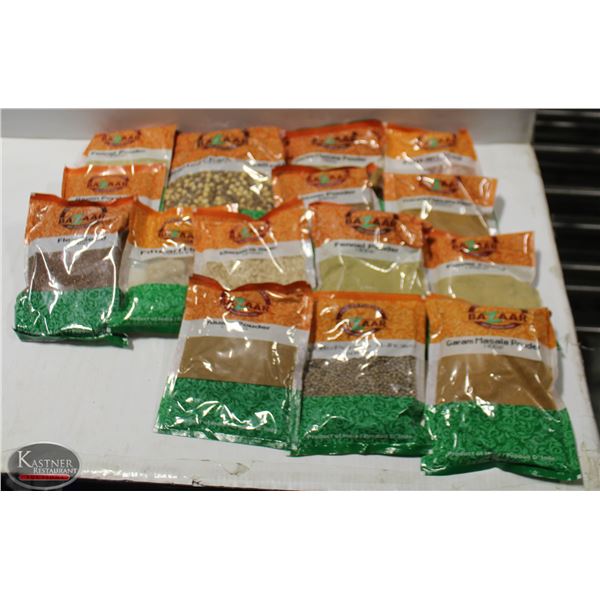 FLAT OF 15 PACKS OF ASSORTED SPICES