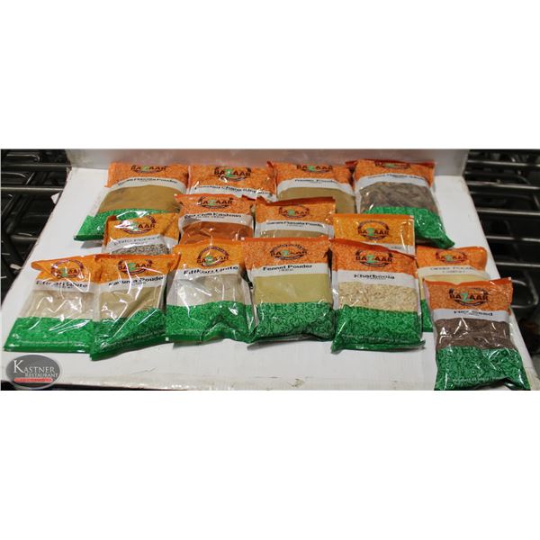 FLAT OF 15 PACKS OF ASSORTED SPICES