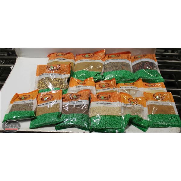 FLAT OF 15 PACKS OF ASSORTED SPICES