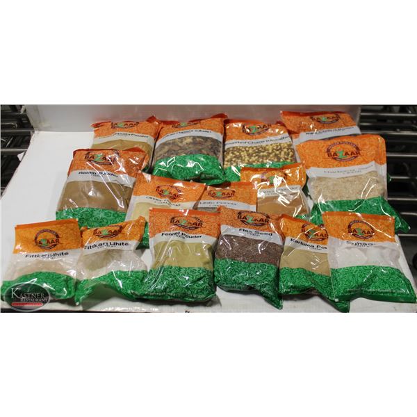 FLAT OF 15 PACKS OF ASSORTED SPICES