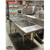 Image 1 : TWO WELL SINK WITH PRE RINSE AND DRAIN BOARD