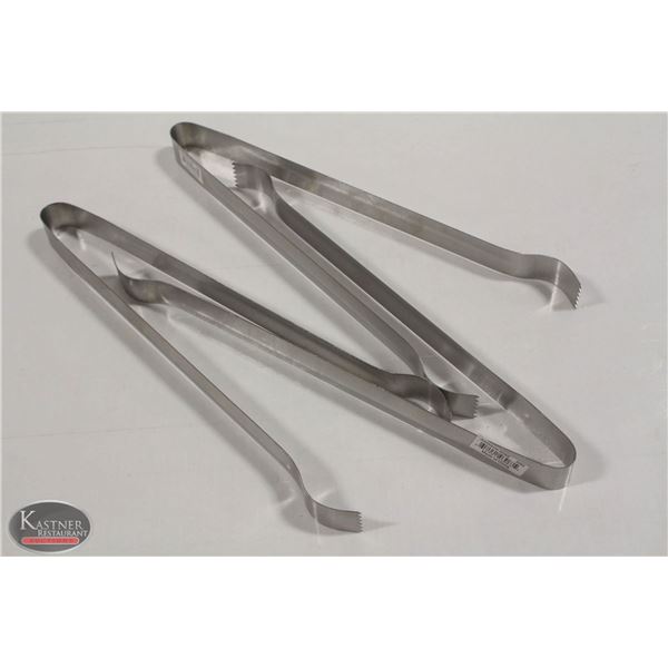 3 NEW JOHNSON ROSE 11.5" STAINLESS STEEL POM TONGS