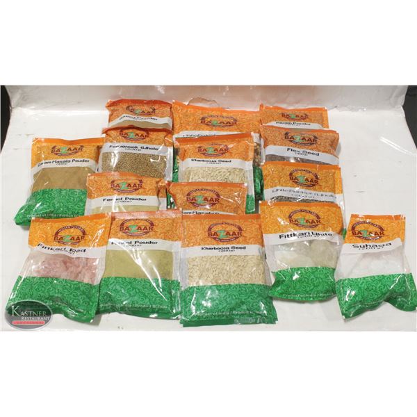 FLAT OF 15 PACKS OF ASSORTED SPICES