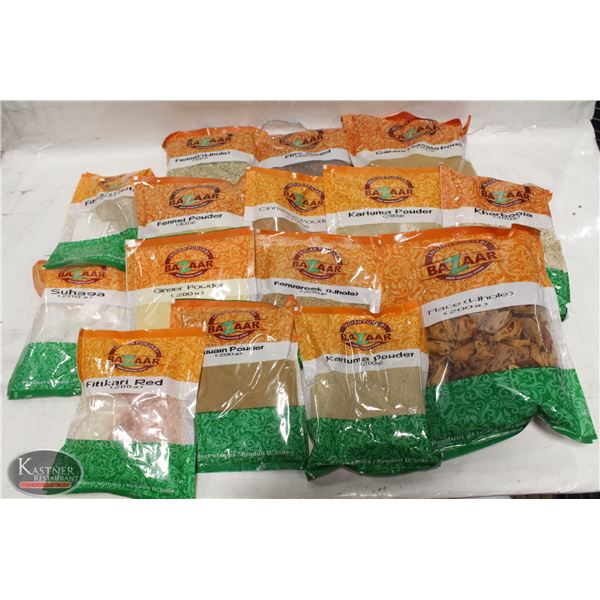 FLAT OF 15 PACKS OF ASSORTED SPICES