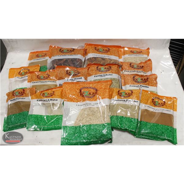 FLAT OF 15 PACKS OF ASSORTED SPICES