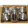 CASE OF 6 NEW JOHNSON ROSE 14 OZ FROTHING PITCHERS