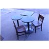 Image 1 : 3 WOOD TOP DINING TABLES W/ 2 WOOD DINING CHAIRS