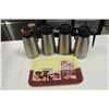Image 1 : LOT OF 4 BUNN S/S THERMAL CARAFE'S /W COFFEE TRAY