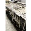 Image 1 : S/S WORK TABLE WITH HOT FOOD WARMERS ON CASTORS