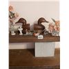 Image 2 : Assorted home décor - book ends, candy dishes, carved polar bear, ballerina figurines, etc.