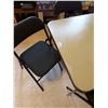 Image 2 : Card table and 4 folding chairs. (Table: 30" sq, 27.5" H)