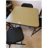 Image 3 : Card table and 4 folding chairs. (Table: 30" sq, 27.5" H)