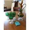 Image 2 : Asst wine coloured glasses and decanter