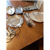 Image 3 : Asst silver coloured (some silver plate) serving dishes