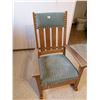 Image 1 : Wooden and upbholstered rocking chair