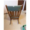 Image 3 : Wooden and upbholstered rocking chair