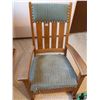 Image 4 : Wooden and upbholstered rocking chair