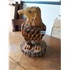 Image 1 : Wooden carved eagle (17" H, 11" W, 8.5" D)